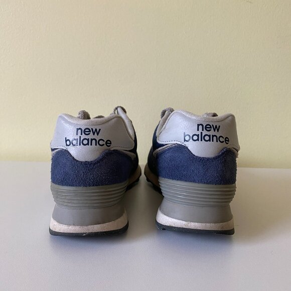 New Balance 574 Navy and White - Picture 7 of 9